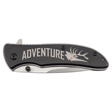 Load image into Gallery viewer, Bison River 4 1/4" Pocket Knife, Anodized Aluminum/Stainless Steel, Personalized Engraving Gifts shipped from USA.
