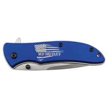Load image into Gallery viewer, Bison River 4 1/4" Pocket Knife, Anodized Aluminum/Stainless Steel, Personalized Engraving Gifts shipped from USA.
