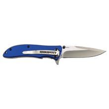 Load image into Gallery viewer, Bison River 4 1/4" Pocket Knife, Anodized Aluminum/Stainless Steel, Personalized Engraving Gifts shipped from USA.
