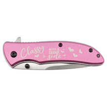 Load image into Gallery viewer, Bison River 4 1/4" Pocket Knife, Anodized Aluminum/Stainless Steel, Personalized Engraving Gifts shipped from USA.
