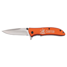 Load image into Gallery viewer, Bison River 4 1/4" Pocket Knife, Anodized Aluminum/Stainless Steel, Personalized Engraving Gifts shipped from USA.
