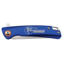 Load image into Gallery viewer, Bison River 4" Pocket Knife with Ball Bearing Open Mechanism, Anodized Aluminum/Stainless Steel, Personalized Engraving Gifts shipped from USA.
