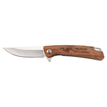 Load image into Gallery viewer, Bison River 4" Pocket Knife with Ball Bearing Open Mechanism, Anodized Aluminum/Stainless Steel, Personalized Engraving Gifts shipped from USA.
