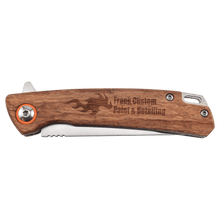 Load image into Gallery viewer, Bison River 4" Pocket Knife with Ball Bearing Open Mechanism, Anodized Aluminum/Stainless Steel, Personalized Engraving Gifts shipped from USA.
