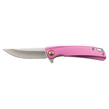Load image into Gallery viewer, Bison River 4" Pocket Knife with Ball Bearing Open Mechanism, Anodized Aluminum/Stainless Steel, Personalized Engraving Gifts shipped from USA.
