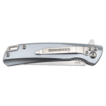 Load image into Gallery viewer, Bison River 4" Pocket Knife with Ball Bearing Open Mechanism, Anodized Aluminum/Stainless Steel, Personalized Engraving Gifts shipped from USA.
