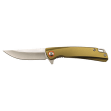 Load image into Gallery viewer, Bison River 4" Pocket Knife with Ball Bearing Open Mechanism, Anodized Aluminum/Stainless Steel, Personalized Engraving Gifts shipped from USA.
