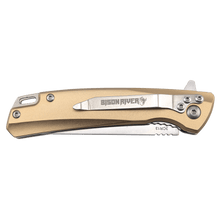 Load image into Gallery viewer, Bison River 4" Pocket Knife with Ball Bearing Open Mechanism, Anodized Aluminum/Stainless Steel, Personalized Engraving Gifts shipped from USA.
