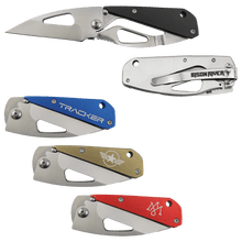 Load image into Gallery viewer, Bison River 3 1/2" Pocket Knife, Anodized Aluminum/Stainless Steel, Personalized Engraving Gifts shipped from USA.

