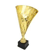 Load image into Gallery viewer, Silver/Gold Metal Flag Cup Trophy with free custom plate, Personalized Engraving Gifts shipped from USA.
