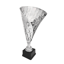 Load image into Gallery viewer, Silver/Gold Metal Flag Cup Trophy with free custom plate, Personalized Engraving Gifts shipped from USA.
