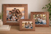 Load image into Gallery viewer, Personalized Genuine Walnut Picture Frame, Custom Engraved Gifts shipped from USA.
