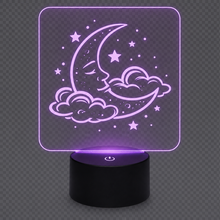 Load image into Gallery viewer, Custom LED Acrylic Sign with RGB Light Base, Engraved Acrylic Display, 16 Color LED Night Light Cocktail Menu, Bar Sign, Logo Display
