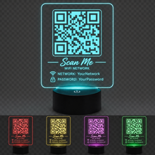 Load image into Gallery viewer, Custom LED Acrylic Sign with RGB Light Base, Engraved Acrylic Display, 16 Color LED Night Light Cocktail Menu, Bar Sign, Logo Display
