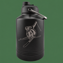 Load image into Gallery viewer, Personalized Polar Camel Insulated Jug, 64 oz or 128 oz, Black Stainless Steel, Laser Engraved
