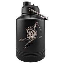 Load image into Gallery viewer, Personalized Polar Camel Insulated Jug, 64 oz or 128 oz, Black Stainless Steel, Laser Engraved
