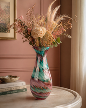 Load image into Gallery viewer, 14 1/2" Swirl Art Glass Vase, Personalized Engraving Gifts shipped from USA. (Copy)
