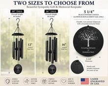 Load image into Gallery viewer, Black Powder Coated Aluminum Wind Chime, Personalized Engraving Gifts shipped from USA.
