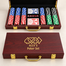 Load image into Gallery viewer, Custom Rosewood Finish 300 Chip Poker Set
