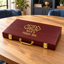 Load image into Gallery viewer, Custom Rosewood Finish 300 Chip Poker Set
