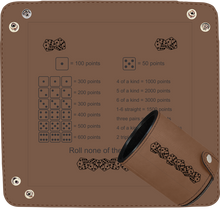 Load image into Gallery viewer, Personalized Dice Tray and Cup Set, Faux Leather Farkle Game, Personalized Engraving Gifts shipped from USA.
