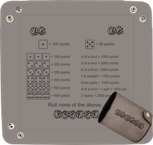 Load image into Gallery viewer, Personalized Dice Tray and Cup Set, Faux Leather Farkle Game, Personalized Engraving Gifts shipped from USA.
