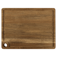 Load image into Gallery viewer, Acacia Cutting Board with Drip Ring and Corner Hole, Personalized Engraving Gifts shipped from USA.
