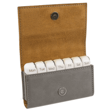 Load image into Gallery viewer, Pill Box Schedule 4 3/4" x 3 1/8", Leatherette, Personalized Engraving Gifts shipped from USA

