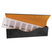 Load image into Gallery viewer, Pill Box Schedule 9 3/4" x 2 1/2" , Leatherette, Personalized Engraving Gifts shipped from USA
