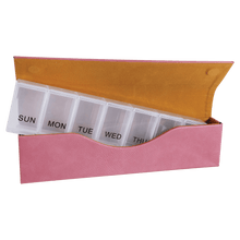 Load image into Gallery viewer, Pill Box Schedule 9 3/4" x 2 1/2" , Leatherette, Personalized Engraving Gifts shipped from USA
