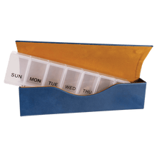 Load image into Gallery viewer, Pill Box Schedule 9 3/4" x 2 1/2" , Leatherette, Personalized Engraving Gifts shipped from USA
