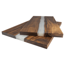 Load image into Gallery viewer, Acacia with White Pearl Resin Serving Board, Personalized Engraving Gifts shipped from USA.
