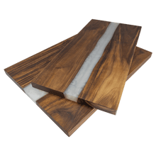Load image into Gallery viewer, Acacia with White Pearl Resin Serving Board, Personalized Engraving Gifts shipped from USA.
