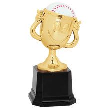 Load image into Gallery viewer, Happy Cup Trophy 6" Tall with Custom Gold Plate , Personalized Engraving Gifts shipped from USA.
