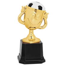 Load image into Gallery viewer, Happy Cup Trophy 6" Tall with Custom Gold Plate , Personalized Engraving Gifts shipped from USA.
