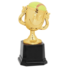 Load image into Gallery viewer, Happy Cup Trophy 6" Tall with Custom Gold Plate , Personalized Engraving Gifts shipped from USA.
