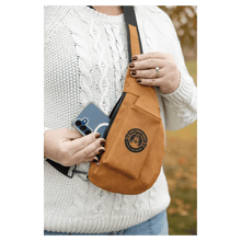 Load image into Gallery viewer, Custom Crescent Bag - Laserable Leatherette, Creekside Collection, Personalized Engraving Gifts shipped from USA.
