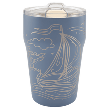 Load image into Gallery viewer, Engraved Christmas Tumbler, 13 oz Polar Camel Ceramic-Lined Coffee Cup with Slider Lid, 25 Holiday Designs, 8 Colors Personalized Engraving Gifts shipped from USA.

