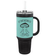 Load image into Gallery viewer, Custom Polar Camel 40 oz. Laserable Leatherette Travel Mug with a Handle, Straw Included
