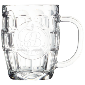 Custom 20 oz. Beer Mug with Oval Engraving Area and Handle