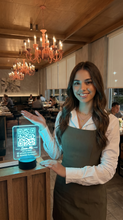 Load image into Gallery viewer, Custom LED Acrylic Sign with RGB Light Base, Engraved Acrylic Display, 16 Color LED Night Light Cocktail Menu, Bar Sign, Logo Display
