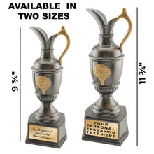 Load image into Gallery viewer, Personalized Golf Jug Award – Custom Engraved Tournament Golf Trophy - Golfer Gift, Personalized Engraving Gifts shipped from USA.
