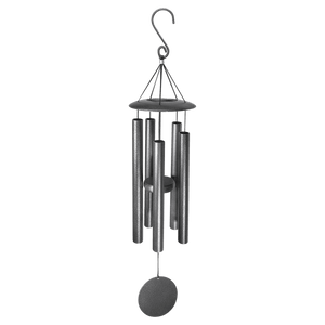 Black Powder Coated Aluminum Wind Chime, Personalized Engraving Gifts shipped from USA.