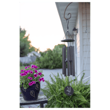 Load image into Gallery viewer, Black Powder Coated Aluminum Wind Chime, Personalized Engraving Gifts shipped from USA.
