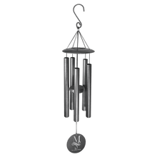 Load image into Gallery viewer, Black Powder Coated Aluminum Wind Chime, Personalized Engraving Gifts shipped from USA.
