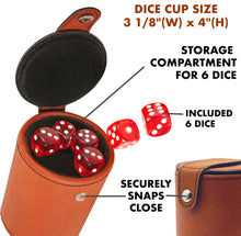 Load image into Gallery viewer, Personalized Dice Tray and Cup Set, Faux Leather Farkle Game, Personalized Engraving Gifts shipped from USA.
