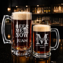 Load image into Gallery viewer, Custom Sport Beer Mug with Handle, Personalized Engraving Gifts shipped from USA.
