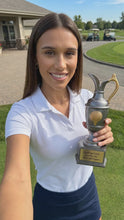 Load and play video in Gallery viewer, Personalized Golf Jug Award – Custom Engraved Tournament Golf Trophy - Golfer Gift, Personalized Engraving Gifts shipped from USA.
