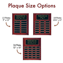 Load image into Gallery viewer, Walnut Complete Perpetual Plaque-24 Name Plates
