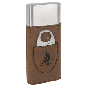 Custom Leatherette Cigar Case with Cutter